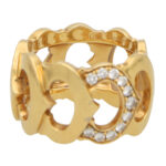 Vintage Cartier C Diamond Band Ring