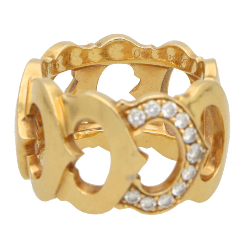 Vintage Cartier C Diamond Band Ring