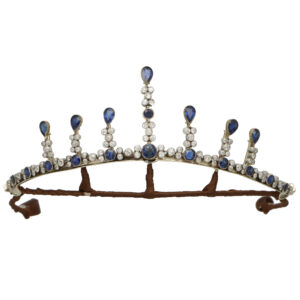 Edwardian Sapphire Convertible Tiara, Necklace and Earrings