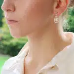 Contemporary Diamond and Pearl Garland Drop Earrings
