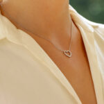 Openwork Diamond Heart Pendant