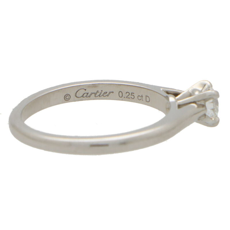 Vintage Cartier 0.25ct Diamond Single Solitaire Ring