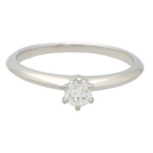 Vintage Tiffany & Co. Round Brilliant Cut Diamond Ring