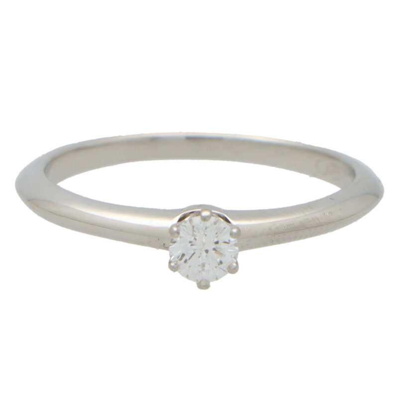 Vintage Tiffany & Co. Round Brilliant Cut Diamond Ring