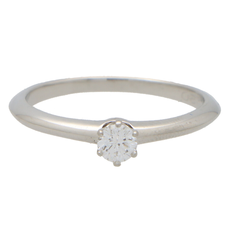 Vintage Tiffany & Co. Round Brilliant Cut Diamond Ring