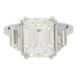 GIA Certified Emerald Cut Diamond Ring