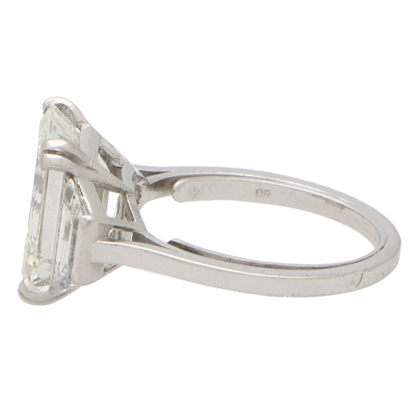 GIA Certified Emerald Cut Diamond Ring