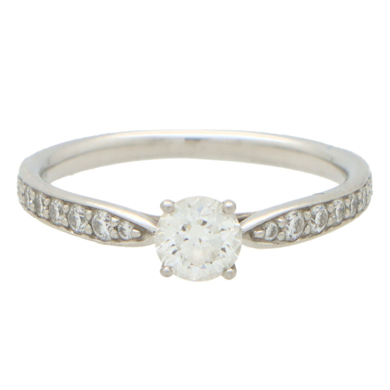 Vintage Tiffany & Co. Round Brilliant Cut Diamond Ring