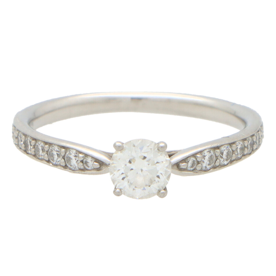 Vintage Tiffany & Co. Round Brilliant Cut Diamond Ring