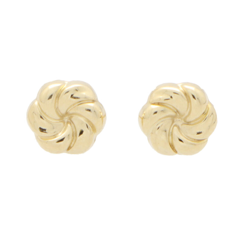 Gold Knot Stud Earrings