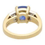 Sapphire and Diamond Three Stone Ring