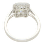 GIA Certified Art Deco Inspired Emerald Cut Diamond Halo Ring