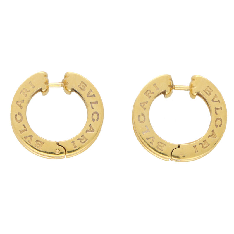 Vintage Bvlgari B.zero1 Diamond Hoop Earrings