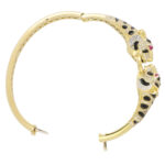 Diamond, Ruby and Enamel Double Headed Tiger Bangle