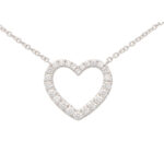 Openwork Diamond Heart Pendant