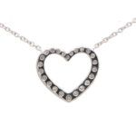 Openwork Diamond Heart Pendant