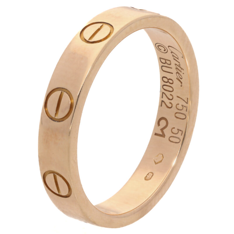 Vintage Cartier Mini Love Ring in 18K Rose Gold