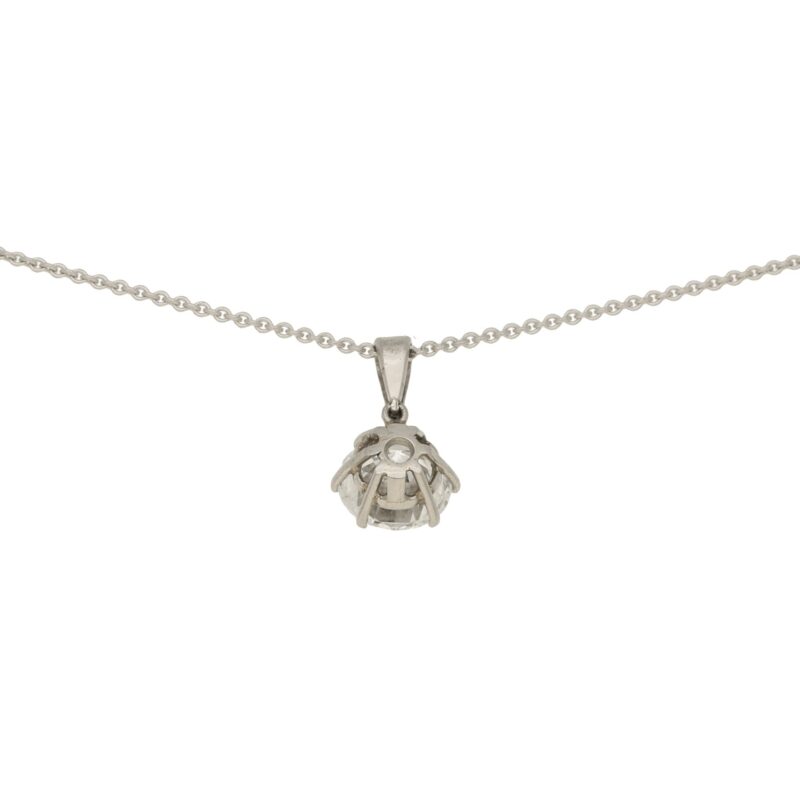 Certified 1.28 Carat Solitaire Pendant