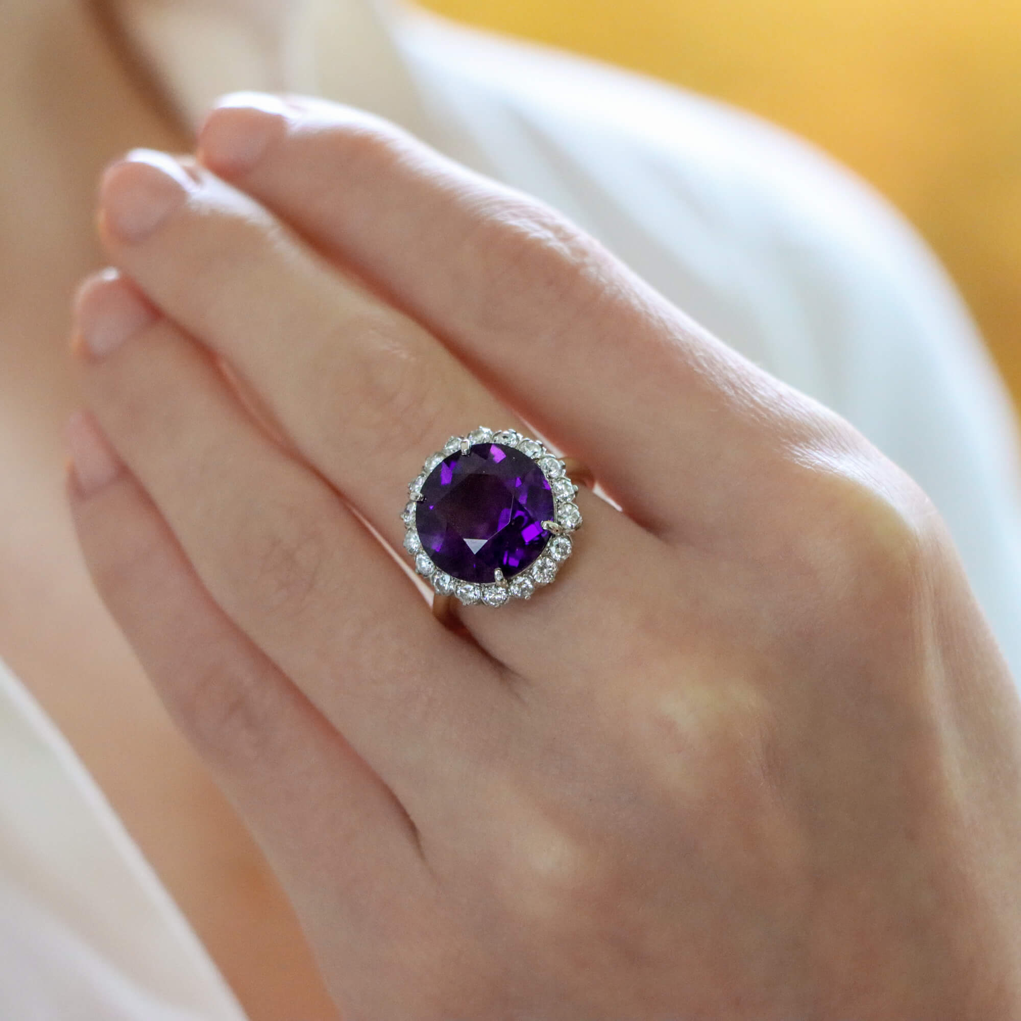 Amethyst engagement sales ring tiffany