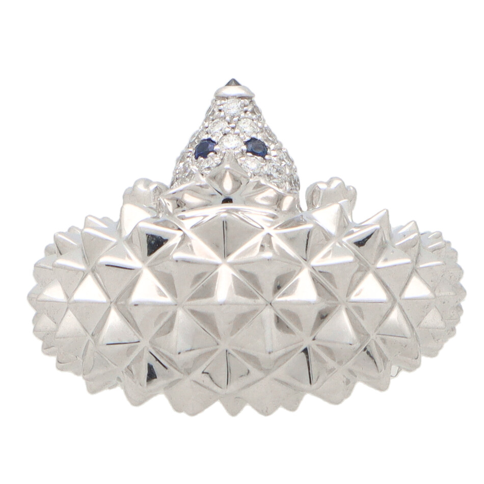 Vintage Boucheron 'Hans The Hedgehog' Diamond and Sapphire Ring