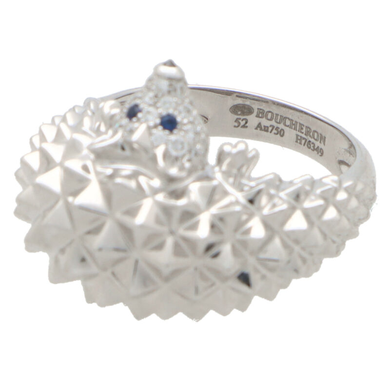 Vintage Boucheron 'Hans The Hedgehog' Diamond and Sapphire Ring