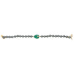 Vintage Cartier Hematite, Chalcedony and Diamond Bracelet