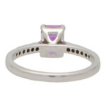 Purple Sapphire and Diamond Solitaire Ring