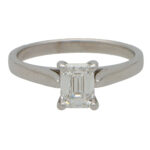 GIA Certified Emerald Cut Diamond Solitaire Ring