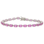 Pink Sapphire and Diamond Bracelet