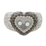 Vintage Chopard Black and White Diamond 'Happy Diamonds' Ring