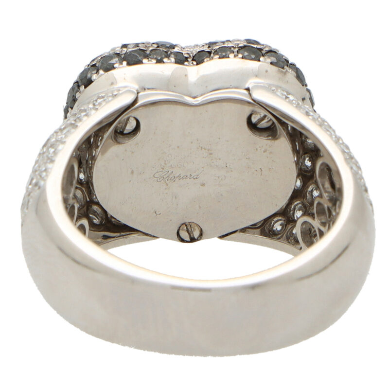 Vintage Chopard Black and White Diamond 'Happy Diamonds' Ring