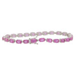 Pink Sapphire and Diamond Bracelet