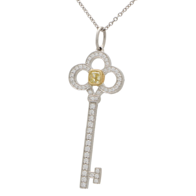 Vintage Tiffany & Co. Yellow Diamond Key Pendant