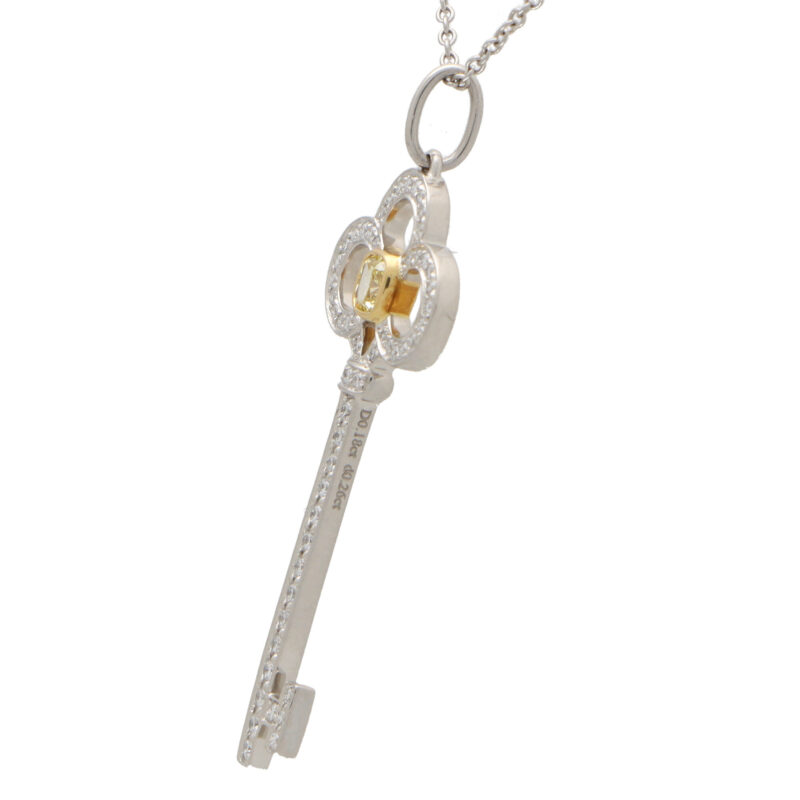 Vintage Tiffany & Co. Yellow Diamond Key Pendant