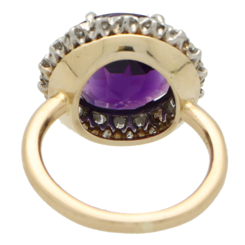Vintage Tiffany & Co. Amethyst and Diamond Cluster Ring