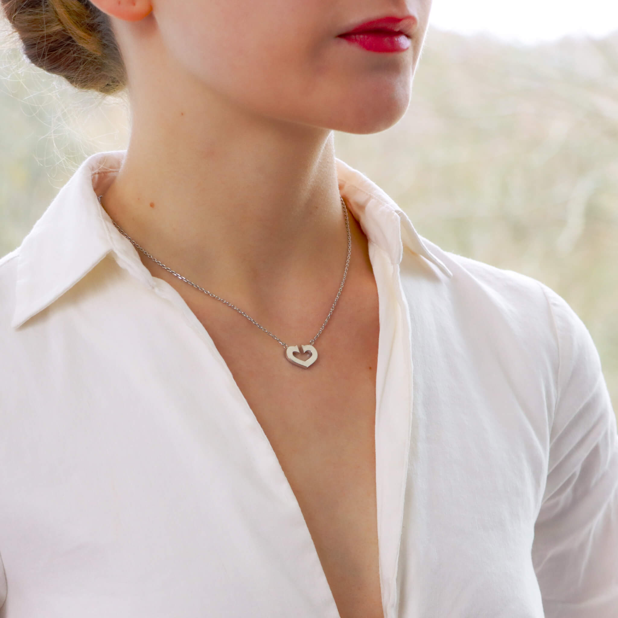 Cartier c heart necklace outlet