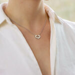 Vintage Cartier Open Double C Heart Pendant Necklace