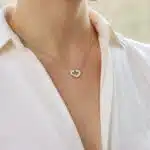 Vintage Cartier Open Double C Heart Pendant Necklace