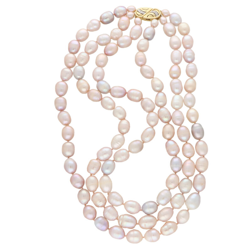 Three Strand Baroque Pearl Necklace