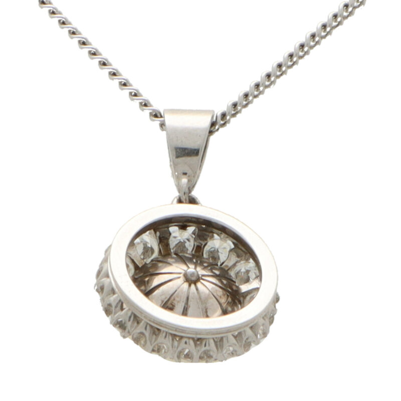 Diamond and Pearl Pendant Necklace