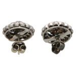 Early Victorian Diamond Coronet Cluster Earrings Set in Silver