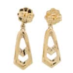 Art Deco Inspired Diamond Drop Earrings in Yellow Gold