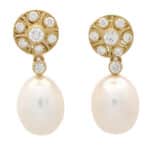 Convertible Pearl and Diamond Drop Stud Earrings