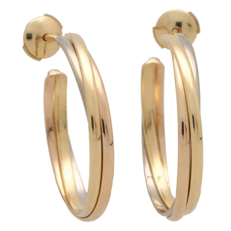 Vintage Cartier Trinity Hoop Earrings