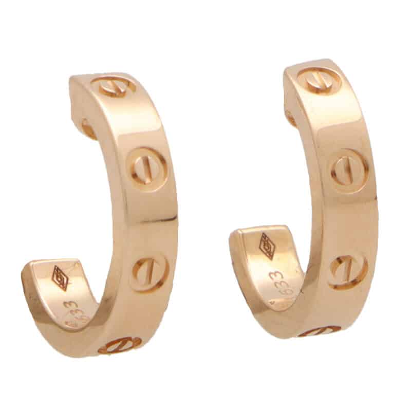 Vintage Cartier Love Mini Hoop Earrings