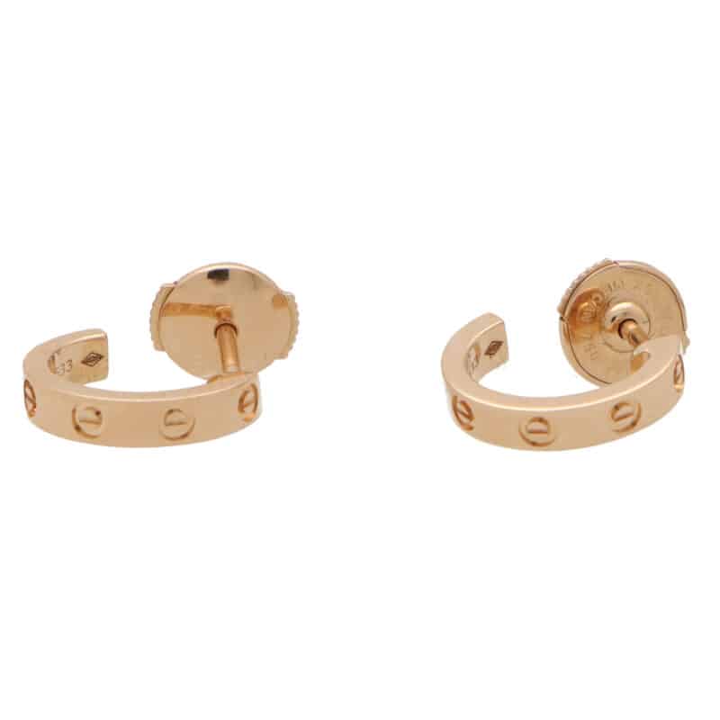 Vintage Cartier Love Mini Hoop Earrings