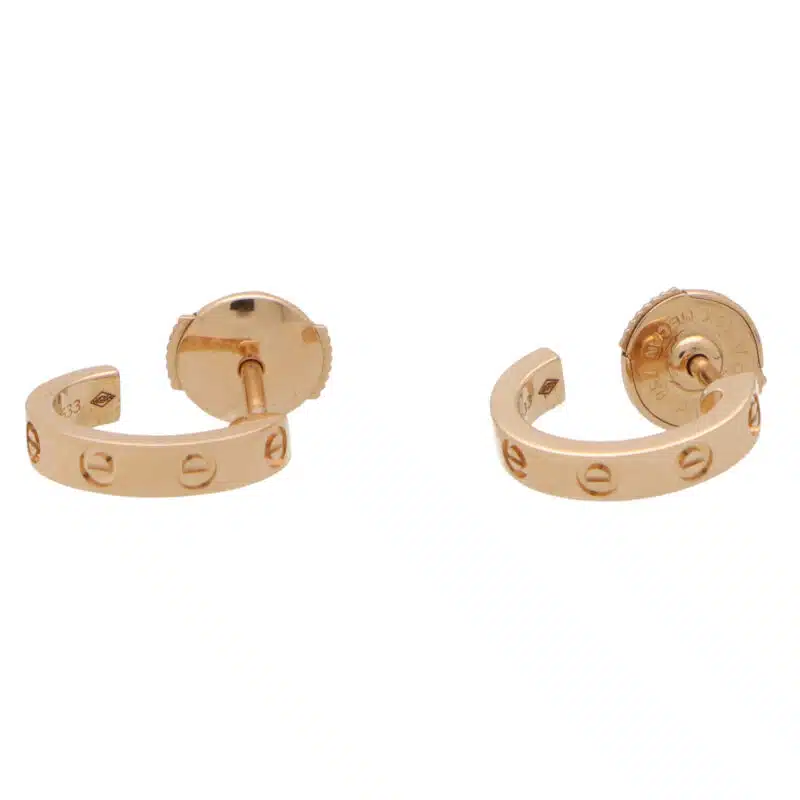 Vintage Cartier Love Mini Hoop Earrings