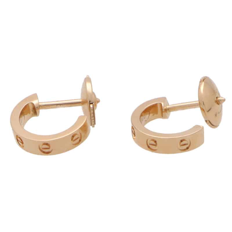 Vintage Cartier Love Mini Hoop Earrings