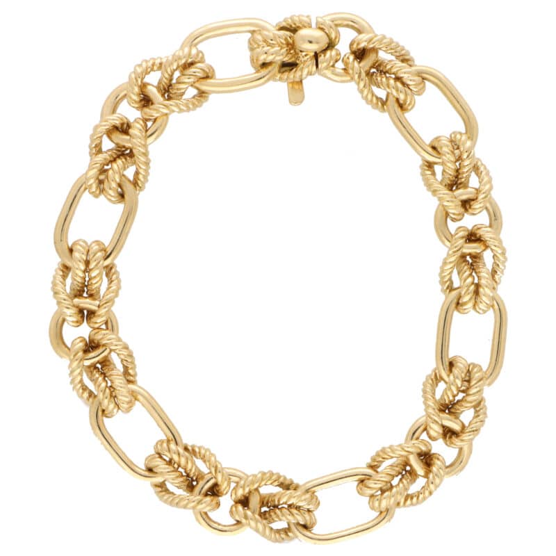 Vintage Boucheron Infinity Knot Chunky Chain Bracelet