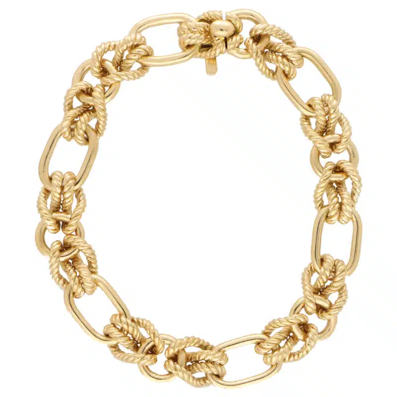 Vintage Boucheron Infinity Knot Chunky Chain Bracelet